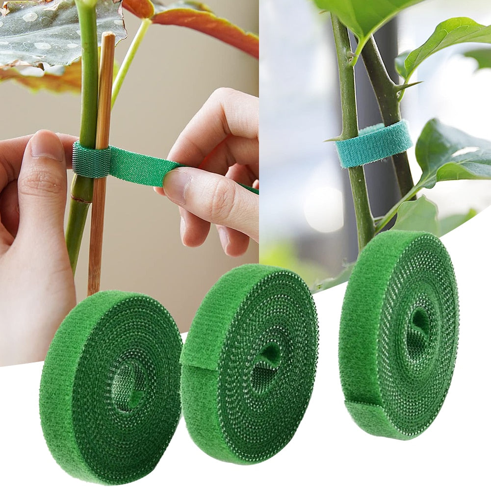 3 rollen Plantenklittenband - 2 m (lang) x 1 cm (breed)- Klittenband voor planten/ voor tuin of huishoudelijke gebruik - DilaTrendshop
